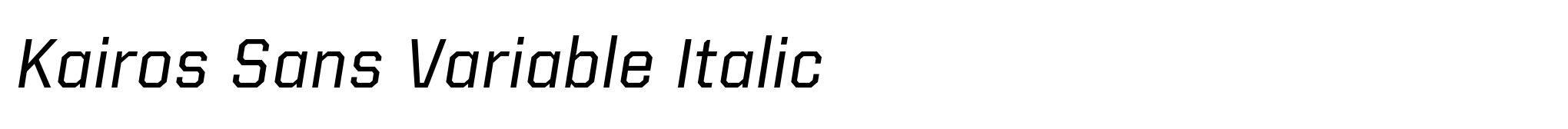 Kairos Sans Variable Italic image